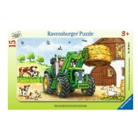 Puzzle Ravensburger Trattore alla fattoria, 15 pezzi