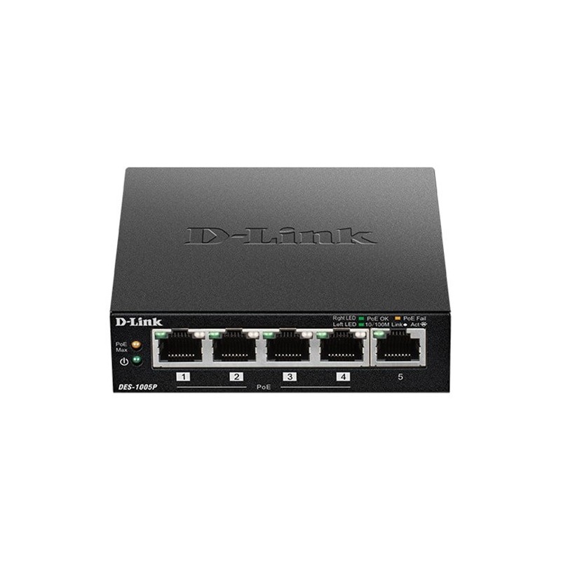 Switch D-Link DES-1005P, 5 x 10/100Mbps