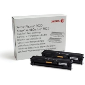 Toner XEROX per Phaser 3020/WorkCentre 3025, confezione doppia, Nero