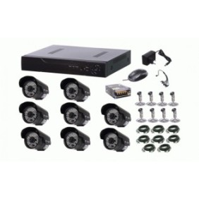 Kit sistema di sorveglianza 8 telecamere TVCC da interno/esterno marca SSBCM