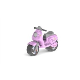 Monopattino senza pedali per bambini SCOOTER®, modello speciale, poggiagambe, stabilità aumentata, rosa
