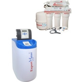 Addolcitore d'acqua, 1-3 persone, Clack USA + REGALO Sistema di purificazione dell'acqua ad osmosi inversa