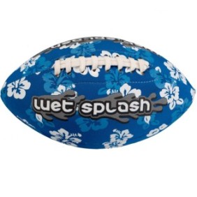 Palla in neoprene ovale NO-SPLASH 3, 20x11,5 cm, blu-bianco
