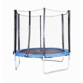 Trampolino elastico Spartanline diametro 180 cm con scaletta e rete di sicurezza