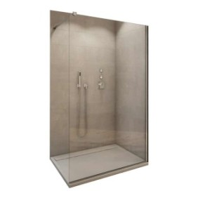 Parete doccia Sanswiss EASY, 900x2000 mm, vetro di sicurezza trasparente spessore 8 mm, profilo lucido