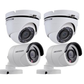 Kit Hikvision CCTV 4 telecamere dome/bullet TurboHD 2.0MP MK061-KIT11