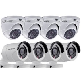 Kit Hikvision CCTV 8 telecamere dome/bullet TurboHD 1.3MP MK055-KIT05