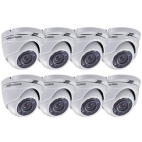 Kit CCTV Hikvision 8 telecamere dome TurboHD 1.3MP MK054-KIT04