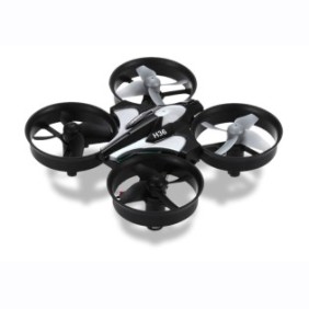 Drone H36, JJRC, modalità orientamento, 4 canali, luci LED, giroscopio a 6 assi, rotazione di 360 gradi, grigio