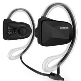 Cuffie bluetooth sportive Jabees impermeabili IPX4 wireless aptX NFC VOIP Bsport Nere
