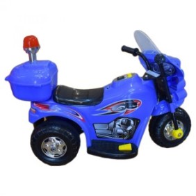 Motocicletta elettrica per bambini a batteria LENA BABY®, con musica e luci, 3 ruote, REVERSE, Blu