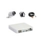Kit completo di sistema di videosorveglianza 1 telecamera Hikvision IR da 20 m per esterni con DVR rumeno e software per telefono cellulare