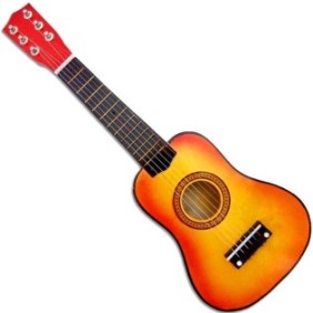 Chitarra classica per bambini in legno laccato 65 cm Arancione
