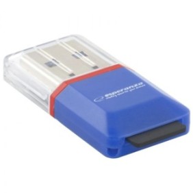 Lettore di schede MicroSD Esperanza, USB 2.0, blu