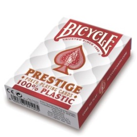 Carte da gioco Bicycle Prestige Jumbo Index 100% Plastica Rosse