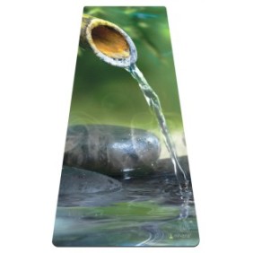 Materasso professionale a flusso d'acqua in bambù per yoga, pilates e stretching, 183x68x0,4 cm