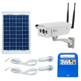 Telecamera di videosorveglianza PNI IP30 4G + kit solare fotovoltaico PNI GreenHouse H01