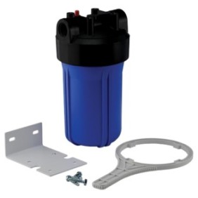 Cassa filtro, FILTRO BIG BLUE 10″, con valvola di pressione, chiavetta e supporto metallico