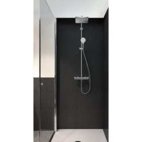 Colonna doccia Hansgrohe Crometta E240, soffione doccia Vario orientabile, cuffia doccia fissa, rubinetto termostatico