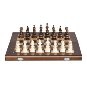 Gioco di scacchi e supporti da tavolo, 38 cm, marrone
