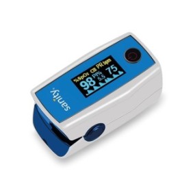 Pulsossimetro Sanity Duo Control, bambini dai 3 anni in su e adulti, misura il livello di saturazione di ossigeno e la frequenza del polso, schermo OLED