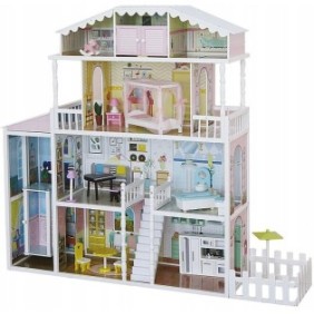 Casa in legno per bambole Monika, 4 piani, 9+, Multicolor