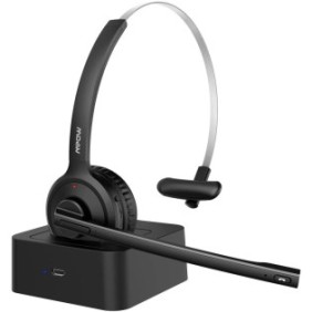 Auricolare Mpow Call Center con supporto, Bluetooth 4.1, microfono per Skype, Webinar, PC, VoIP, telefono fisso