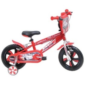 Bicicletta per bambini Mondo con ruote ausiliarie 12" - Cars
