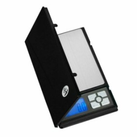 Bilancia elettronica per notebook, portata massima 500 g, 6 modalità di pesatura, display LCD, funzione TARA, Nera