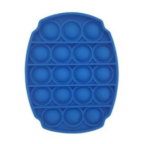 Giocattolo antistress in silicone, Pop it now, 10x8x1,5 cm, Blu