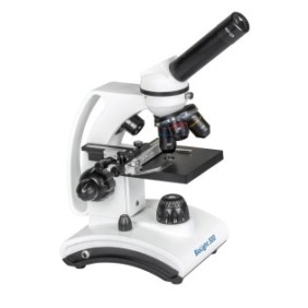 Microscopio, ottico Delta, 40x-400x, illuminazione LED, plastica/metallo/vetro, bianco/nero