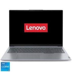 Laptop Lenovo ThinkBook 16 G6 IRL con processori Intel® Core™ i5-1335U fino a 4.6 GHz, 16", WUXGA, IPS, 16 GB, SSD da 512 GB, grafica Intel® UHD, senza sistema operativo, grigio artico
