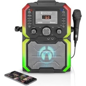 Sistema karaoke, canto SMC273 SingCast Black EU, microfono e Bluetooth
