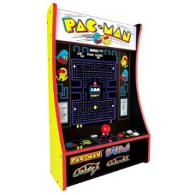 Console da parete 5 giochi ARCADE1UP, PAC-MAN Partycade, H 73 cm, giocatore singolo, arcade originale, display 17 pollici, altoparlante esterno, design sottile, sale giochi, uffici, multicolore