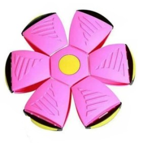 Flying Ball Trasformabile in Frisbee Disc Teno®, 2 modalità di gioco, 23 cm, rosa