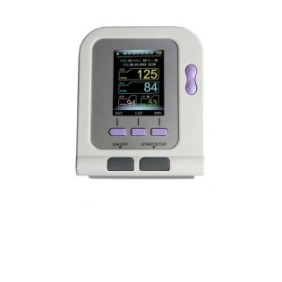 Misuratore di pressione sanguigna, 08A Vet, braccialetto, display LCD, allarme fisiologico, ABS, bianco