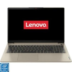 Laptop Lenovo IdeaPad 3 15ITL6 con processori Intel Celeron 6305, 15.6" Full HD IPS, 12 GB DDR4, 500 GB SSD, grafica Intel UHD, senza sistema operativo, sabbia