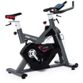 Cyclette Flow Fitness Perform B3i, Volano 15 kg, Peso massimo utilizzatore 150 kg, Bluetooth, Pedali antiscivolo, Supporto per tablet e vetro, Display LED, Ruote per il trasporto