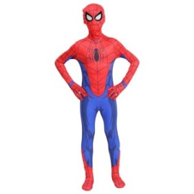Costume Spiderman per bambini, Spiderman e i suoi fantastici amici, Lycra, 4-5 anni, 115-125, Rosso/Blu