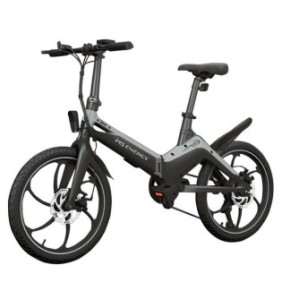 Bicicletta elettrica pieghevole MS Energy eBike I10, nera/grigia