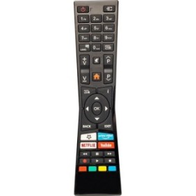 Telecomando compatibile LCD JVC RM-C3337, Netflix, YouTube, Prime Video, distanza massima operativa 10 m, colore Nero, Elettronica Enisei