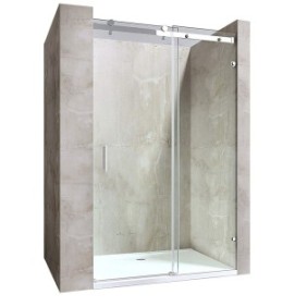 Porta doccia scorrevole, senza telaio in metallo, trattamento Nano, 110 cm, vetro 8 mm, EGO-42