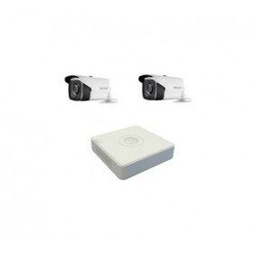 Sistema di sorveglianza Hikvision, 2 telecamere Turbo HD 720P, IR 40 metri