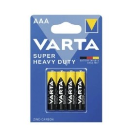 Set di 4 batterie tipo AAA LR3 Varta Super heavy duty Zinco-Carbone 2003101414