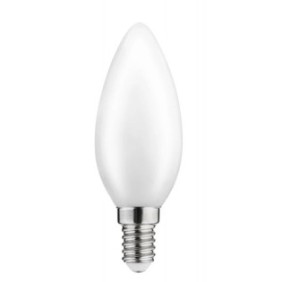 Lampadina LED con candela bianca brillante, E14,4W, 420 lumen, luce calda 3000K
