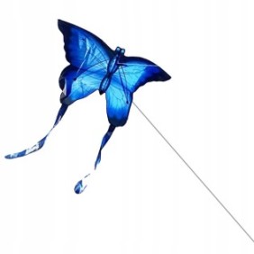 Aquilone farfalla, LED, 150 cm, Blu