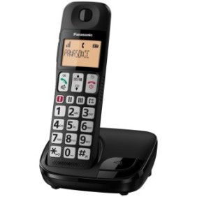 Telefono fisso, Panasonic, modello KX-TGE110PDB, Nero