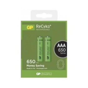 Batteria AAA (R3) NiMH Recyko+ 650mAh 2 pezzi/blister GP