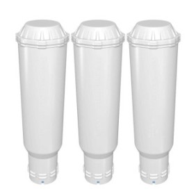 Set di 3 filtri acqua per macchine espresso, Aqualogis, AL-TES46, Compatibilità multipla, Bianco