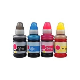 Compatible ink bottles 4X100ML, for EPSON printers L120, L110, L130, L220, L210, L310, L300, L382, L365, L383, L386, L355, L455, L486, L565, L1300, L550, L551, L555, L55 8 ,L565 ,L605,L1455,L1300-T6641/T6642/T6643/T6644